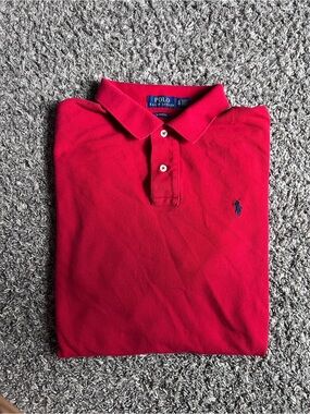 Polo by Ralph Lauren Bright Red Classic Polo with Navy Pony